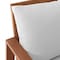 Alaterre Furniture Grafton Eucalyptus 3-Seat Outdoor Bench with Gray Cushions ANGT03EBO - alternate 4